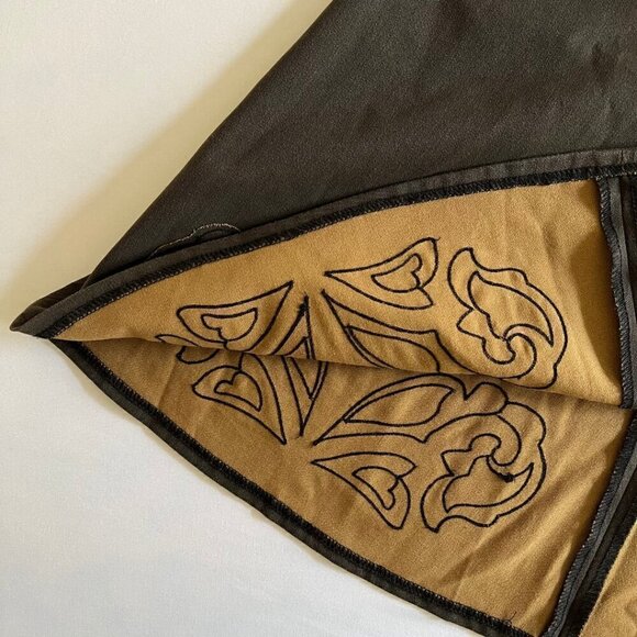 Cabi Dark Brown Flare A Line Skirt - Picture 3 of 6